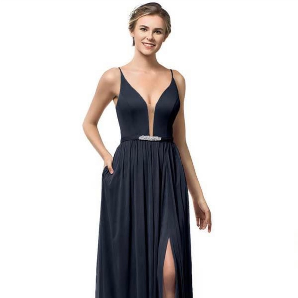 Azazie Navy Blue Elegant Bridesmaid dress